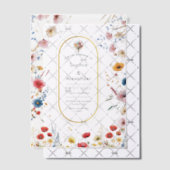 ロマンチックなシーサイド春結婚ブロッサム ベラム紙招待状 (オフセット (招待状))