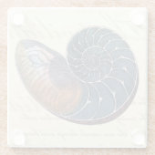 ロマンチックなシーシェル ガラスコースター (裏面)