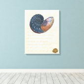 ロマンチックなシーシェル キャンバスプリント (インサイチュ (ウッドフロア))