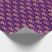 ロマンチックなシームレスなパターンとハート結婚と ラッピングペーパー (角)