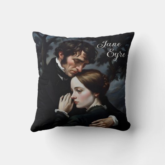 ロマンチックなジェーン・アイレとエドワード・ロチェスター クッション (裏面)