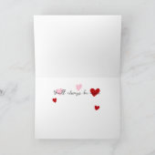 ロマンチックなスクラップブックフォトバレンタイン カード (内部)