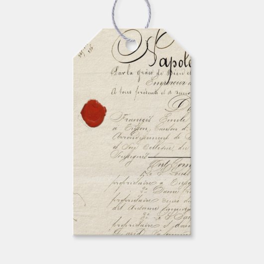 ロマンチックなスクリプトジャーナルラベル ギフトタグ (正面)