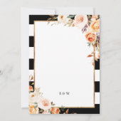 ロマンチックなスクリプトテラコッタ結婚フローラ 招待状 (裏面)