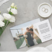 ロマンチックなスクリプト印刷メッセージ結婚の感謝の気持ち サンキューカード