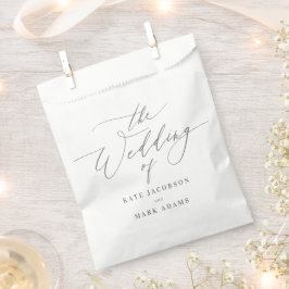 ロマンチックなスクリプト編集可能カラー結婚式の引き出物バッグ フェイバーバッグ
