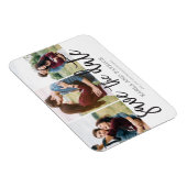 ロマンチックなスクリプト3 Photo Collage日付を保存 マグネット (右側)