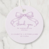 ロマンチックなスケッチ弓 | 薄紫ありがとう フェイバータグ (正面)