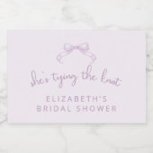 ロマンチックなスケッチ弓 | 薄紫が結んでいる スパークリングワインラベル (シングルラベル)