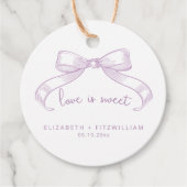 ロマンチックなスケッチ弓 | 薄紫は甘い フェイバータグ (正面)