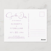 ロマンチックなスケッチ弓 | 薄紫保存 ポストカード (裏面)