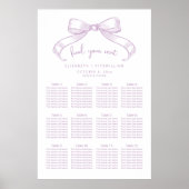 ロマンチックなスケッチ弓 | 薄紫座席表ポスター ポスター (正面)