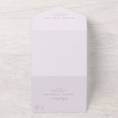 ロマンチックなスケッチ弓 | 薄紫結婚の オールインワン招待状 (外側)