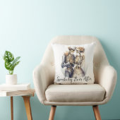 ロマンチックなスケルトンのハロウィーンの後に不気味に クッション (椅子)