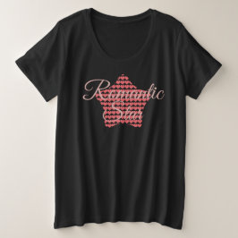 ロマンチックなスターハートズスイーツハートTシャツ プラスサイズTシャツ