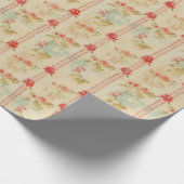 ロマンチックなストライプバラお祝い ラッピングペーパー (角)