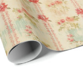 ロマンチックなストライプバラお祝い ラッピングペーパー (ロールコーナー)