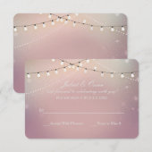 ロマンチックなストラング·ライトが応答カード 招待状 (正面/裏面)