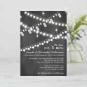 ロマンチックなストリングライト披露宴のみ招待状 招待状 (スタンド正面)