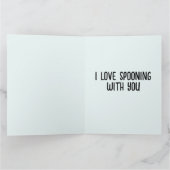 ロマンチックなスプーンのグリーティングカード カード (内部)