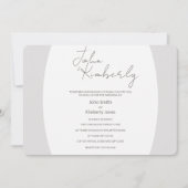 ロマンチックなスワンの結婚式招待状 招待状 (正面)