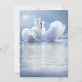 ロマンチックなスワンレイク結婚ズ 招待状 (裏面)