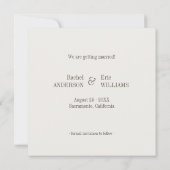 ロマンチックなスワン - 日程お知らせ セーブザデート (裏面)