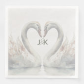 ロマンチックなスワ結婚ーズのカップル・モノグラム (正面)
