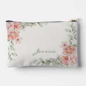 ロマンチックなセージと珊瑚花の母の新郎 アクセサリーポーチ (裏面)