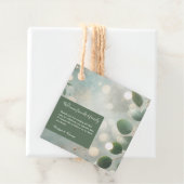 ロマンチックなセージ緑のユーカリ結婚プス フェイバータグ (インサイチュ)