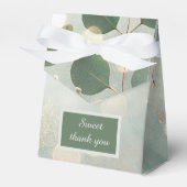 ロマンチックなセージ緑のユーカリ結婚プス フェイバーボックス (正面サイド)