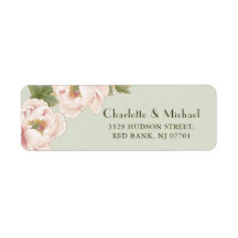 ロマンチックなセージ&赤面結婚牡丹の差出人住所