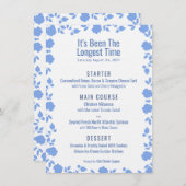 ロマンチックなソかわいらしフトブ結婚ルーズディナーメニュー メニュー (正面/裏面)