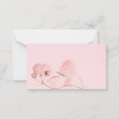 ロマンチックなソフトピンクのバラ結婚の芽ありがとう ノートカード (裏面)