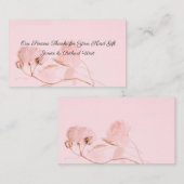 ロマンチックなソフトピンクのバラ結婚の芽ありがとう ノートカード (正面/裏面)