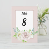 ロマンチックなソフトフローラウォーターカラーバラ結婚ズ 招待状 (スタンド正面)