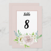 ロマンチックなソフトフローラウォーターカラーバラ結婚ズ 招待状 (正面/裏面)