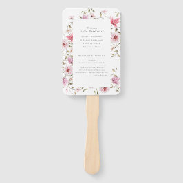 ロマンチックなソフトフローラ赤面ピンクウォーター結婚カラー ハンドファン