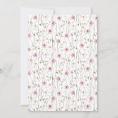 ロマンチックなソフトフローラ赤面ピンクウォーター結婚カラー 招待状 (裏面)