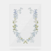 ロマンチックなソフトブルーブライダルシャワーへようこそ アクリルサイン (正面)