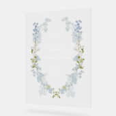 ロマンチックなソフトブルーブライダルシャワーへようこそ アクリルサイン (傾斜)