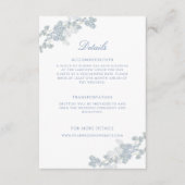 ロマンチックなソフトブルーヴィンテージ結婚フローラの詳細 エンクロージャーカード (正面)