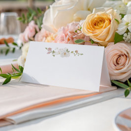 ロマンチックなソフト赤面ホワイト結婚ブーケ プレイスカード