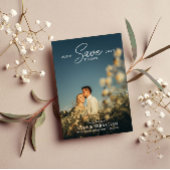 ロマンチックなタイポグラフィ写真Save the Date セーブザデート