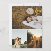 ロマンチックなタイポグラフィ写真Save the Date セーブザデート (裏面)