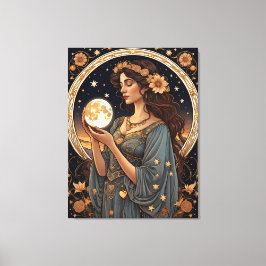 ロマンチックなタロット女性 キャンバスプリント