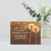 ロマンチックなタンポポの花々は日付のはがきを保存 案内ポストカード (スタンド正面)