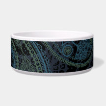 ロマンチックなターコイズの、青及び緑のペイズリー