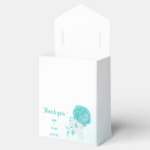 ロマンチックなターコイズ結婚の花 フェイバーボックス (オープン)