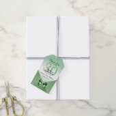 ロマンチックなダイヤモンド&エメラルドボウ30歳の誕生日 ギフトタグ (より糸付き)